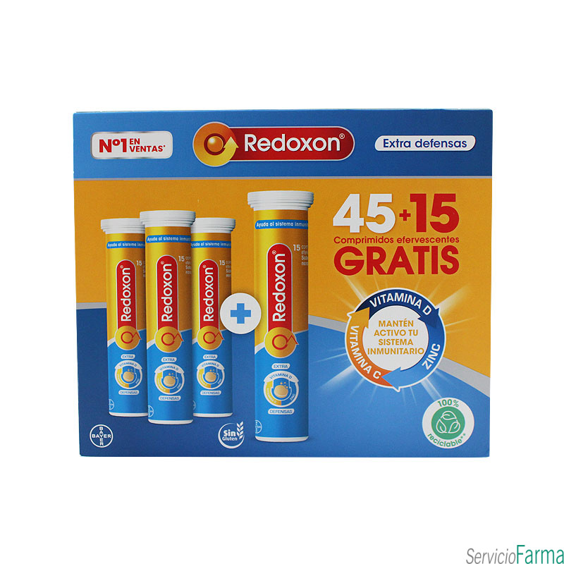 Redoxon Extra Defensas 45 comprimidos efervescentes + 15 GRATIS