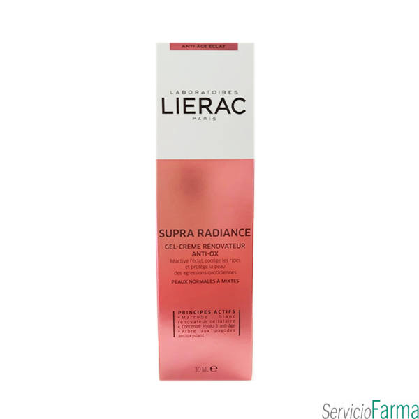 Lierac Supra Radiance Gel Creme anti-envelhecimento luminosidade 30 ml