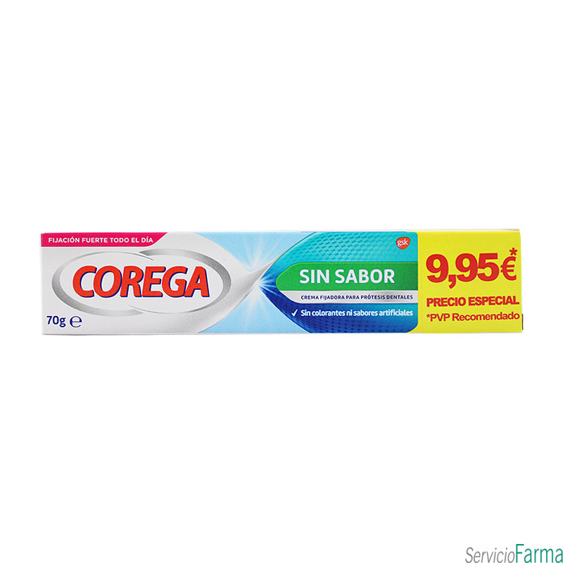 Corega Crema fijadora para prótesis Sin Sabor 70 g