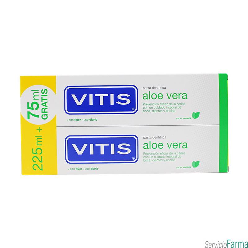 Duplo Vitis Aloe Vera Pasta dentífrica sabor menta 2 x 150 ml
