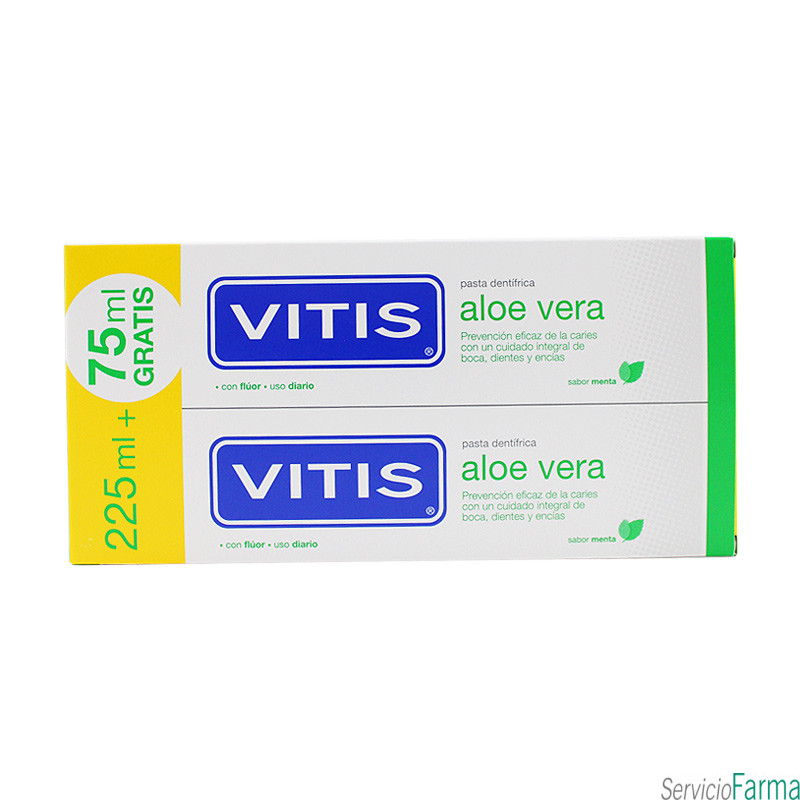 Duplo Vitis Aloe Vera Pasta dentífrica sabor menta 2 x 150 ml