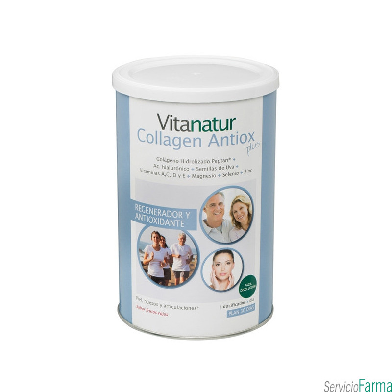 Vitanatur Collagen Antiox Plus Colágeno Sabor Frutos rojos 360 g