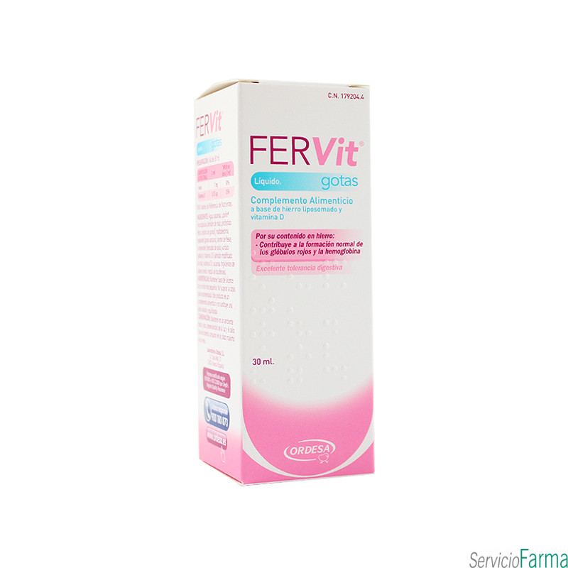 Fervit Líquido en gotas Hierro y vitamina D 30 ml