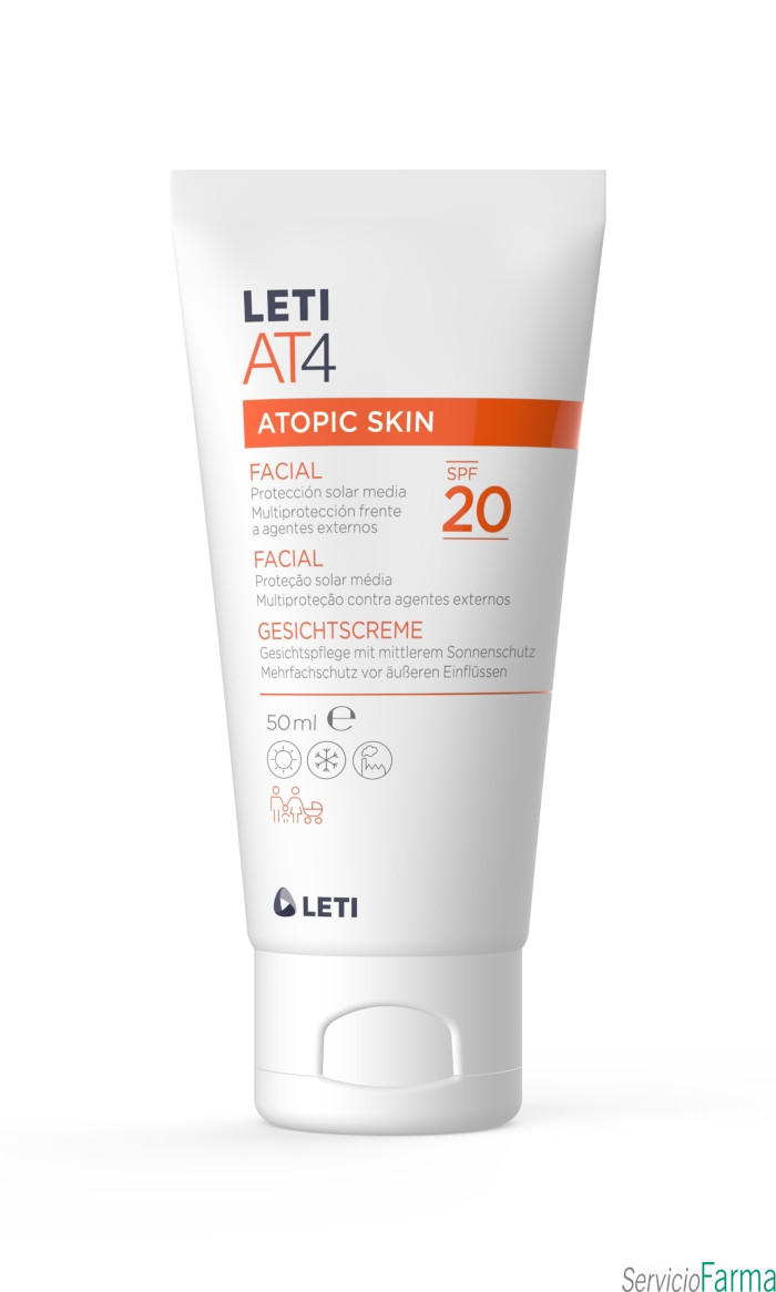 Leti AT4 Facial SPF20 Piel atópica 50 ml