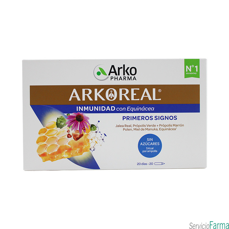 Arkoreal Jalea Real Inmunidad Equinácea Sin azúcares 20 ampollas Arkopharma