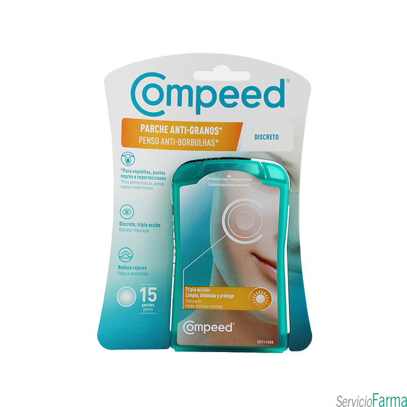 Compeed Parche antigranos Discreto Triple Acción 15 uds