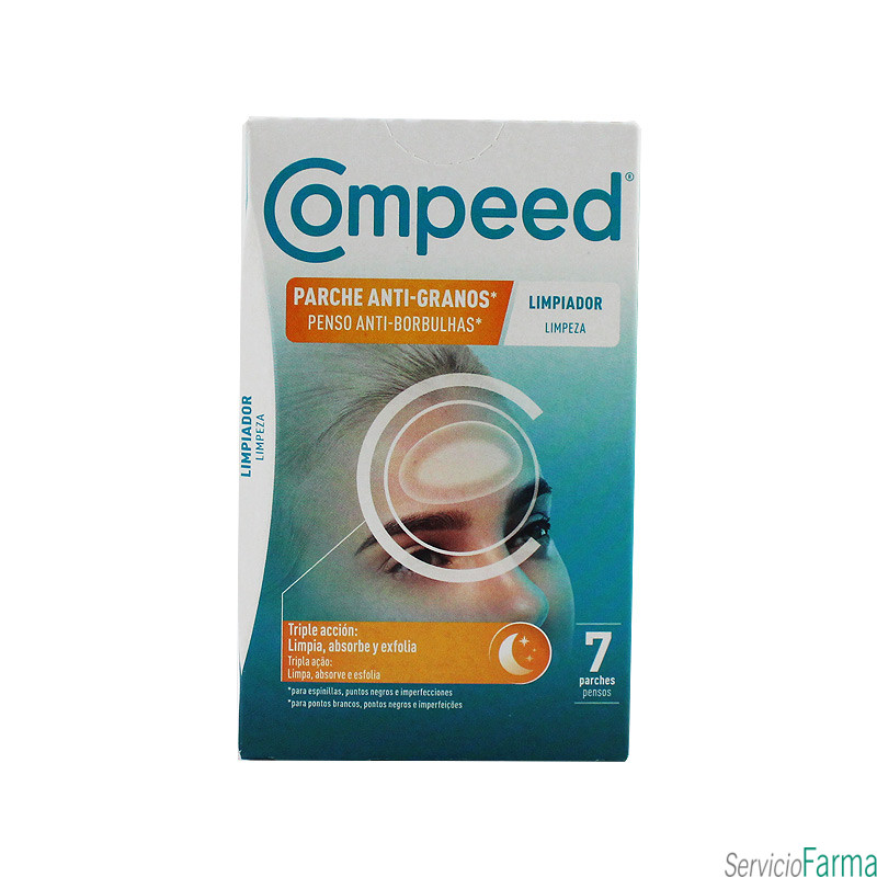 Compeed Parche antigranos Limpiador Triple Acción 7 unidades