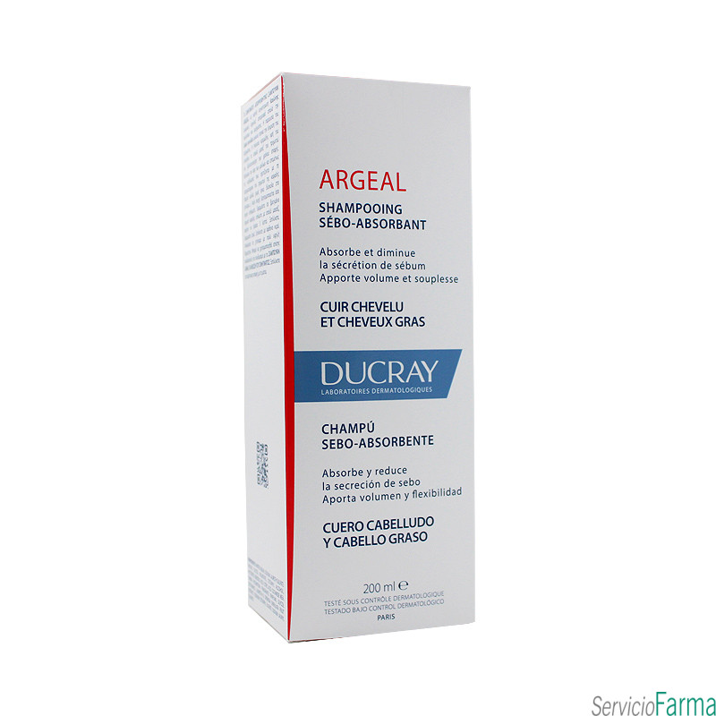 Ducray Argeal Champú Sebo-absorbente 200 ml