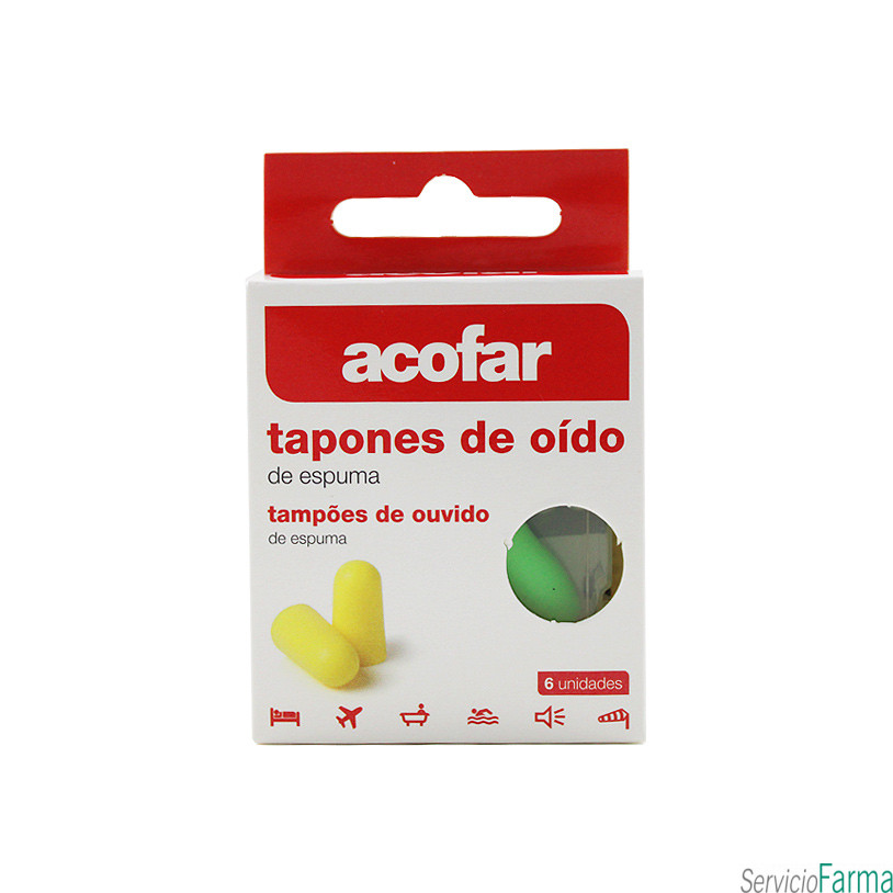 TAPONES OIDOS ACOFARMA ESPUMA 6 U