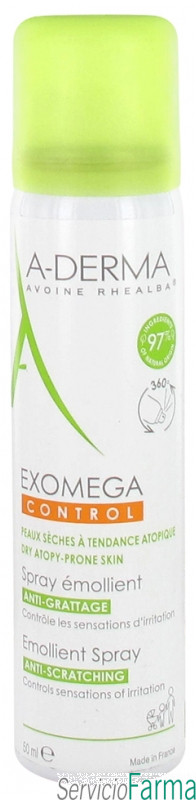 Aderma Exomega Control Spray Emoliente Anti-rascado 50 ml