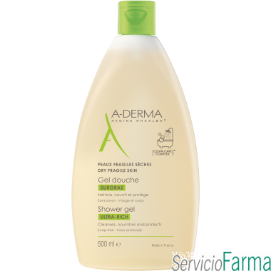 Aderma Gel de ducha Sobregraso 500 ml