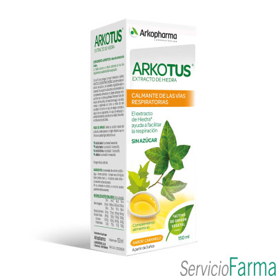 Arkotus Calmante vías respiratorias Extracto de hiedra Sabor caramelo 150 ml