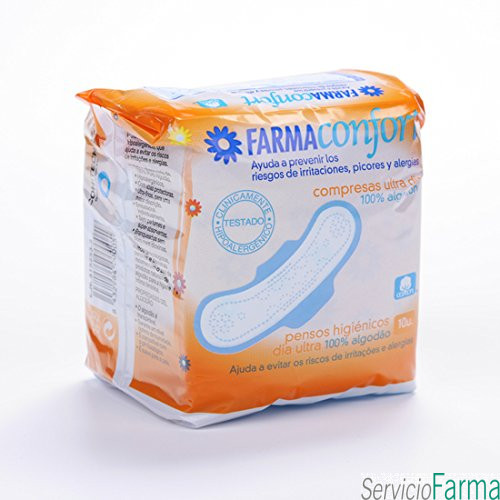 Compresas Ultra día 100% algodón - FarmaConfort (10 uds)