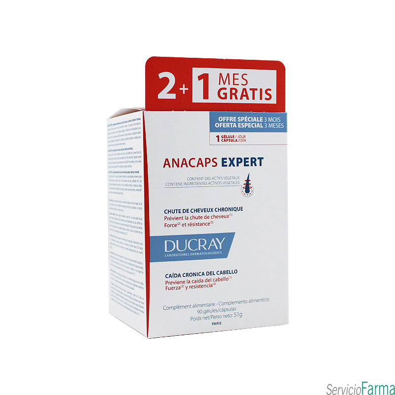Ducray Anacaps Expert (antes Progressiv) Caída crónica 90 cápsulas