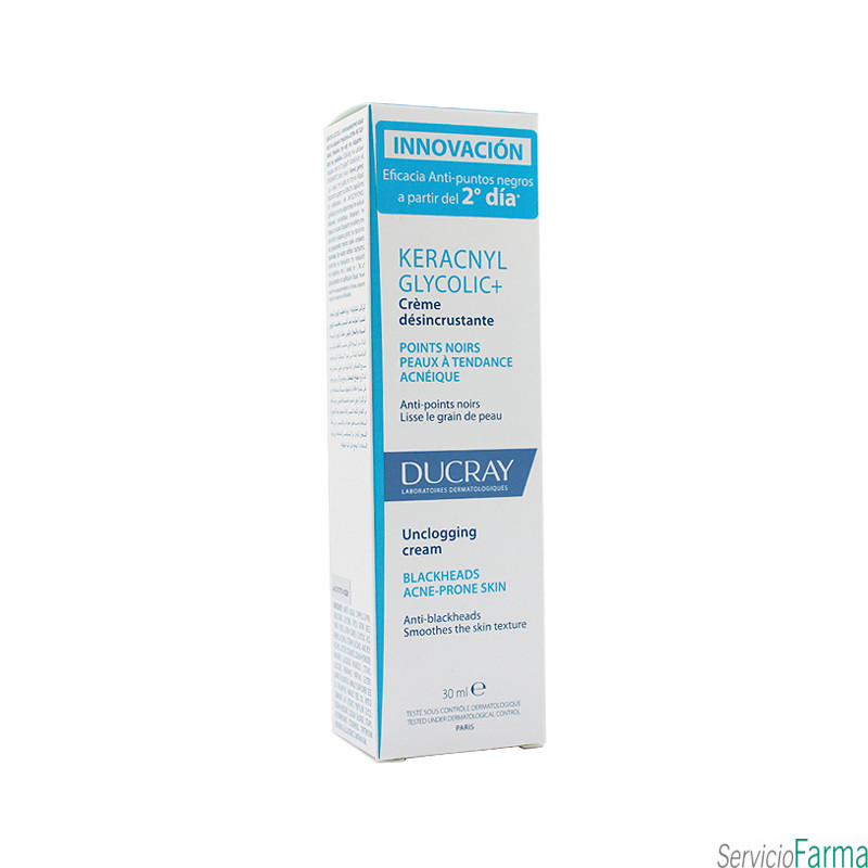 Ducray Keracnyl Glycolic+ Crema desincrustante 30 ml