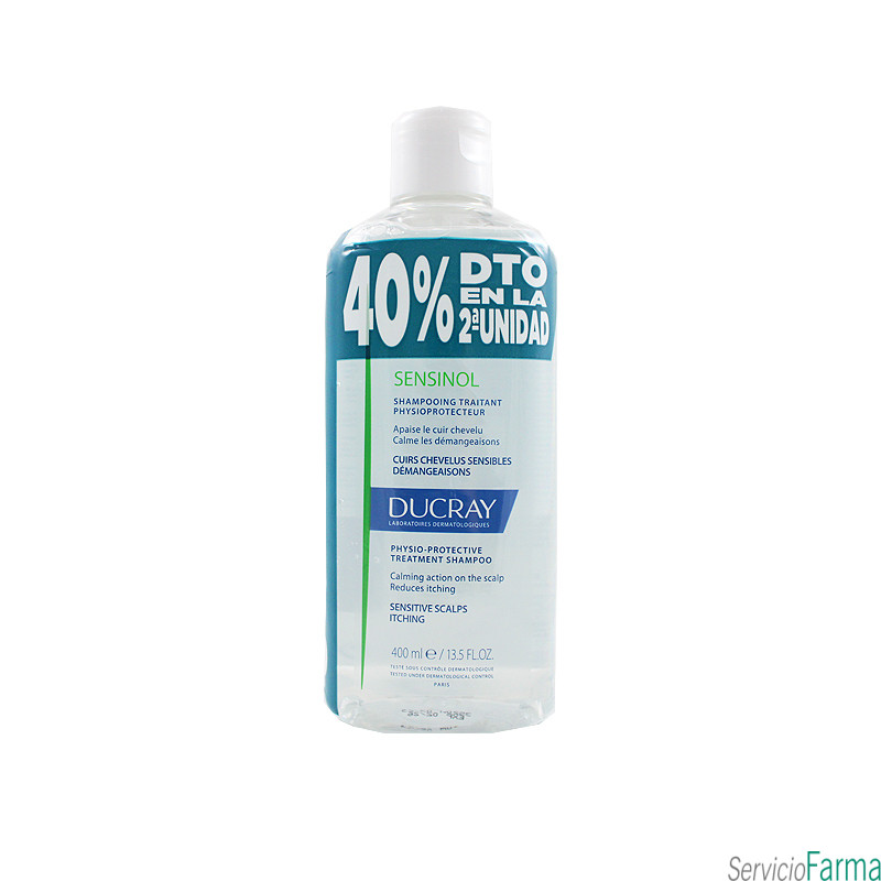 duplo ducray sensinol champú 400ml