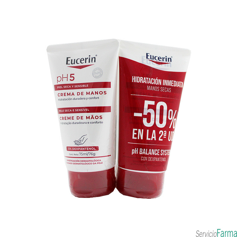 Duplo Eucerin Crema de manos pH5 2 x 75 ml