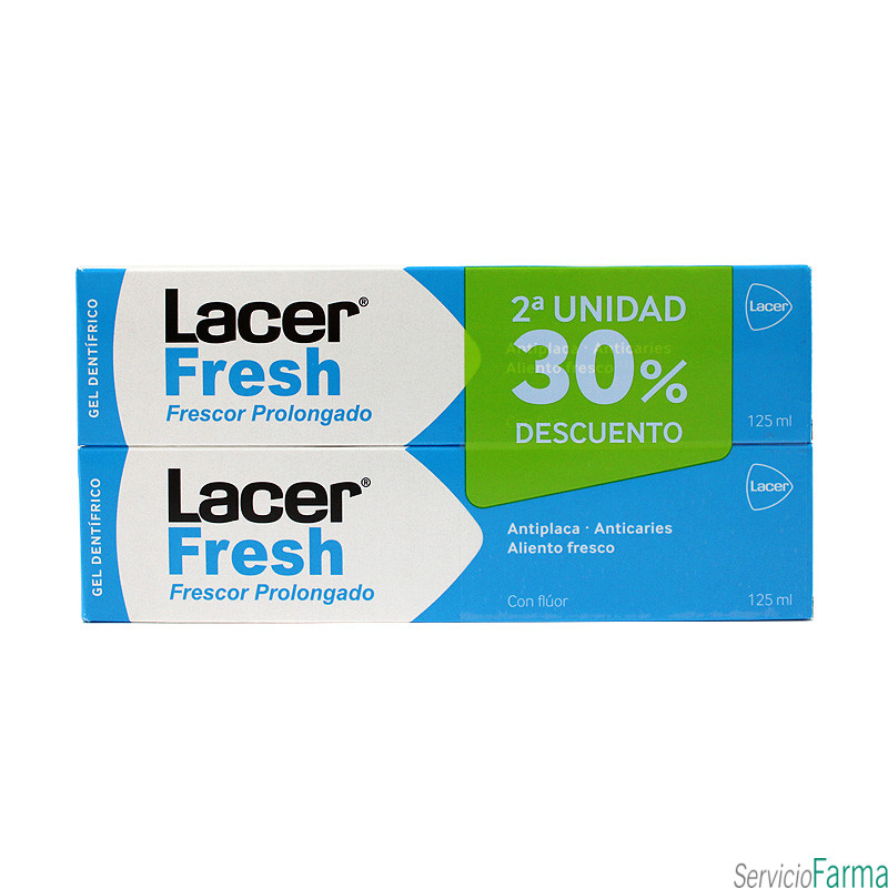 DUPLO Lacer Fresh Gel Dentífrico Frescor prolongado 2 x 125 ml