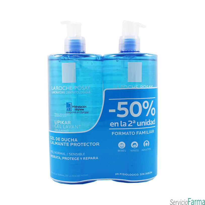 Duplo Lipikar Gel de Ducha La Roche Posay 2 x 750 ml