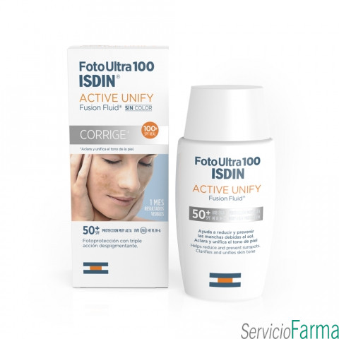 Foto Ultra 100 Active Unify Fusion Fluid SPF100 - Isdin (50 ml)