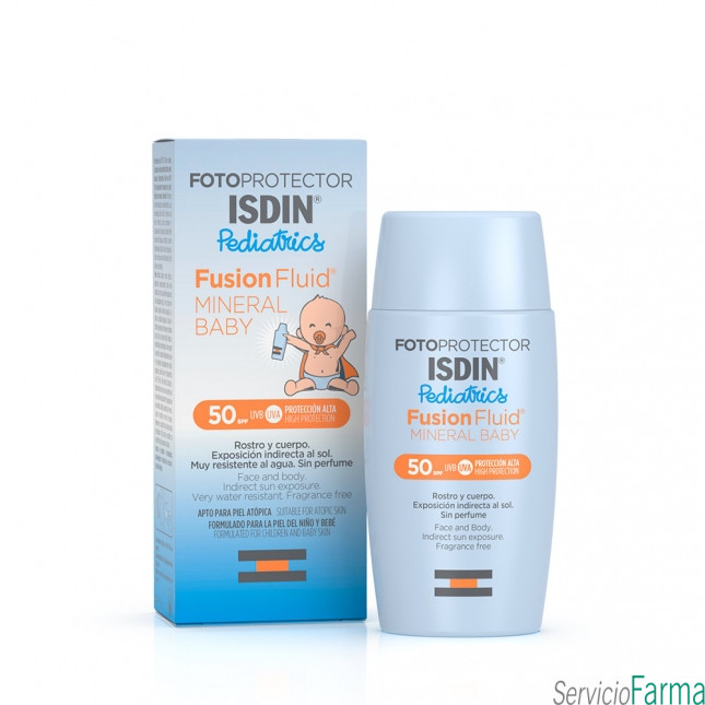 Fotoprotector Isdin Pediatrics Fusion Fluid Mineral Baby SPF50 50 ml