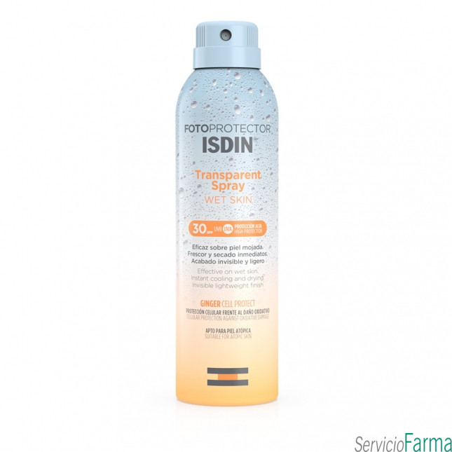 Fotoprotector Isdin Transparent Spray Wet Skin SPF30 250 ml