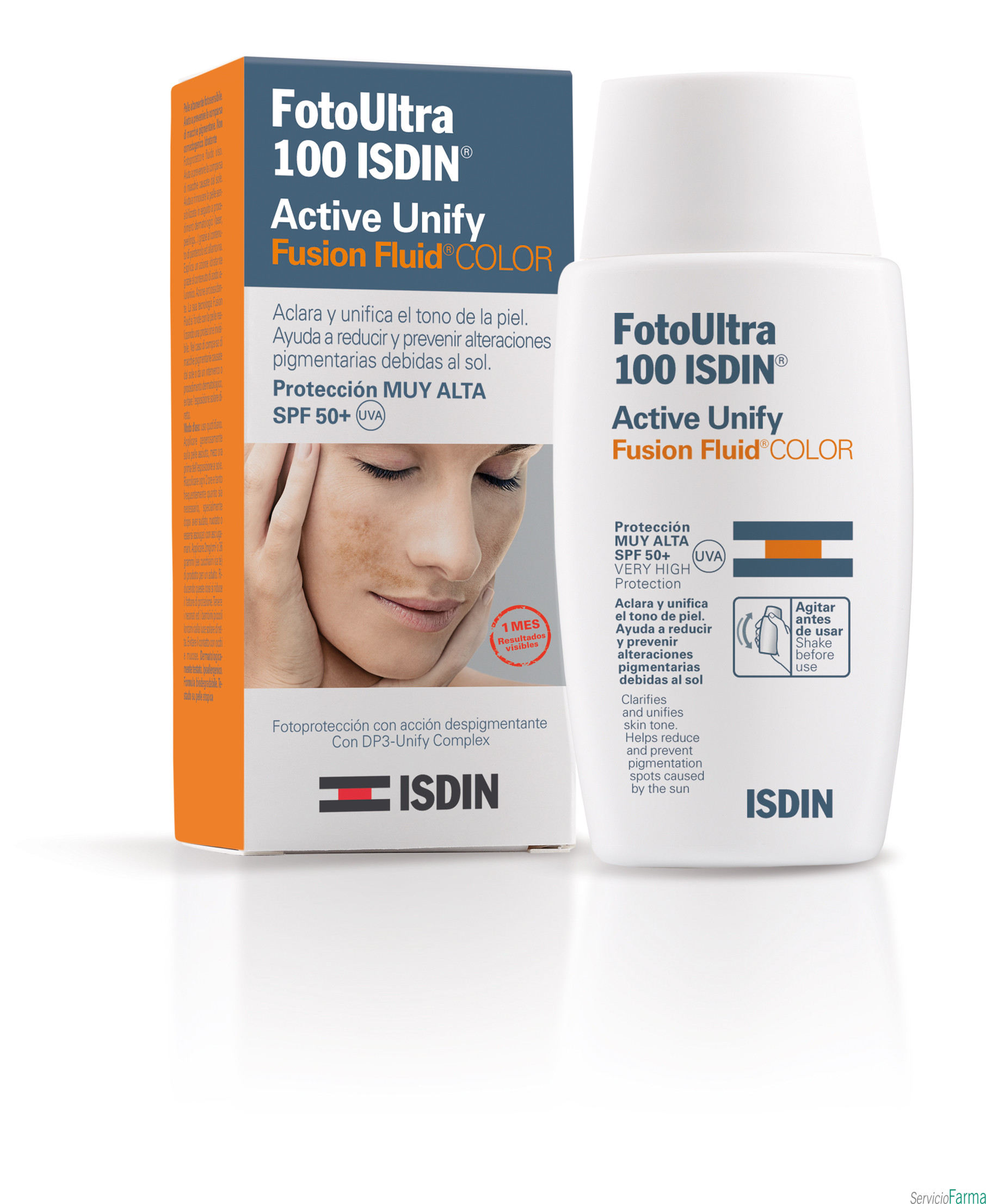 FotoUltra ISDIN 100 Active Unify Fusión Fluid cor 50 ml