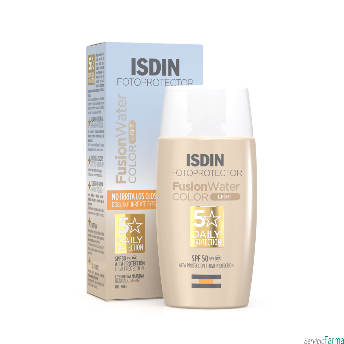 Fotoprotector Isdin Fusion Water Color Tono LIGHT SPF50 50 ml