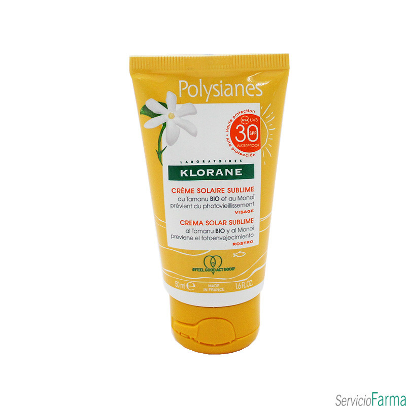 Klorane Polysianes Crema solar sublime rostro SPF30 50 ml