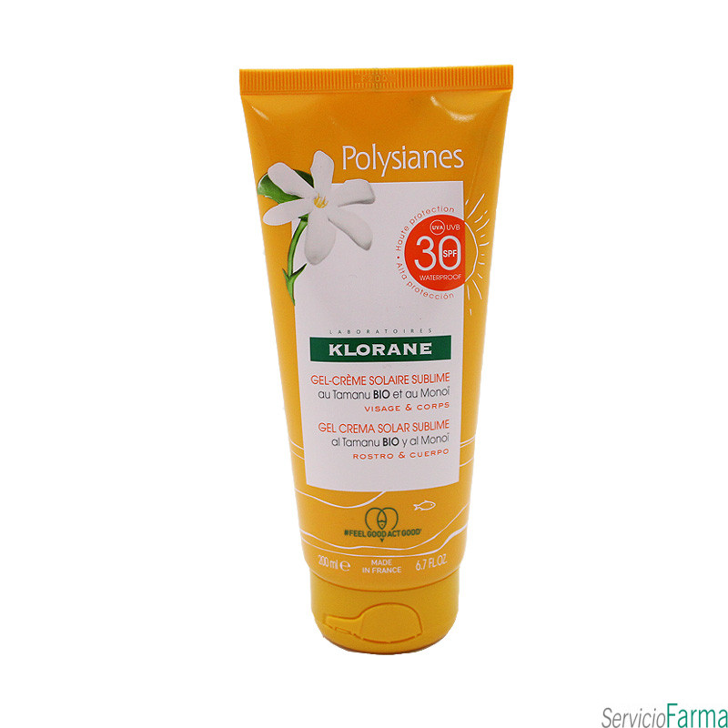 Klorane Polysianes Gel-crema solar sublime SPF30 200 ml