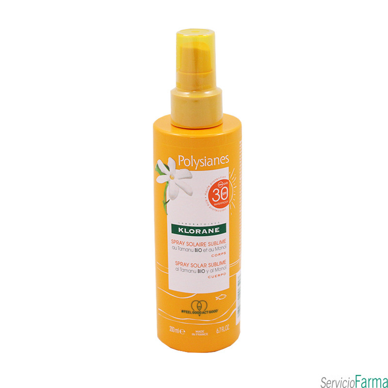 Klorane Polysianes Spray Solar Sublime SPF30 200 ml