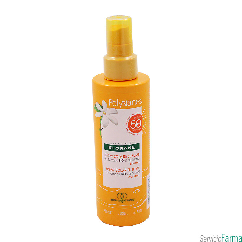 Klorane Polysianes Spray Solar Sublime SPF50 200 ml