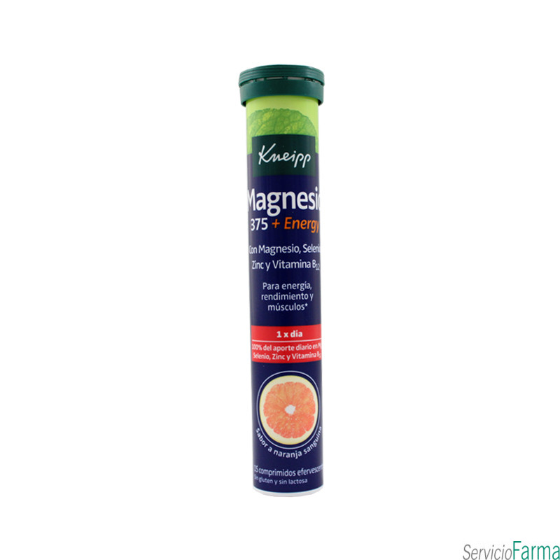 Kneipp Magnesio 375 + Energy 15 comprimidos efervescentes