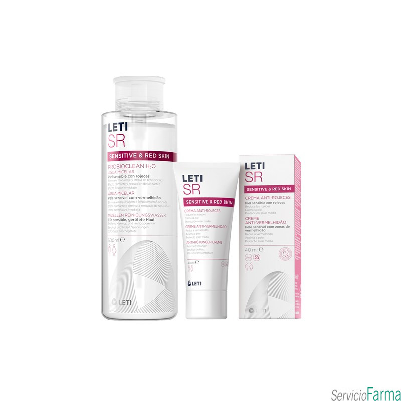 Pack LetiSR Crema antirojeces + ProbioClean Agua micelar