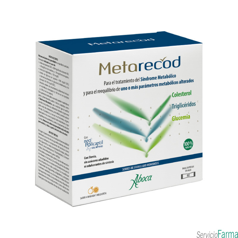 Metarecod 40 sobres Sabor naranja y melocotón Aboca