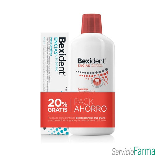 Pack Bexident Encías Colutorio Clorhexidina 500 ml + Pasta Encías 75 ml