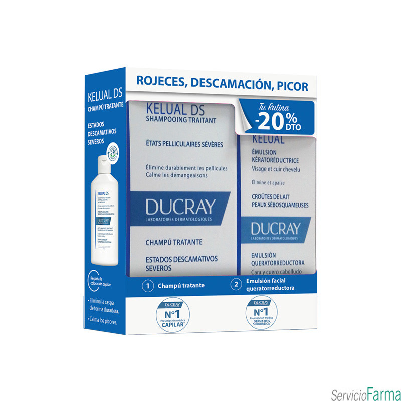PACK Ducray Kelual DS Champú + Emulsión queratorreductora 