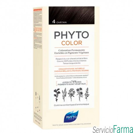 Phytocolor Tinte sin amoniaco / 04 CASTAÑO