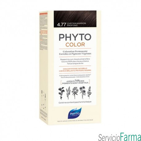 Phytocolor Tinte sin amoniaco / 04.77 CASTAÑO MARRÓN INTENSO