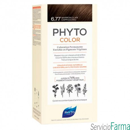 Phytocolor Tinte sin amoniaco / 06.77 MARRÓN CLARO CAPUCHINO