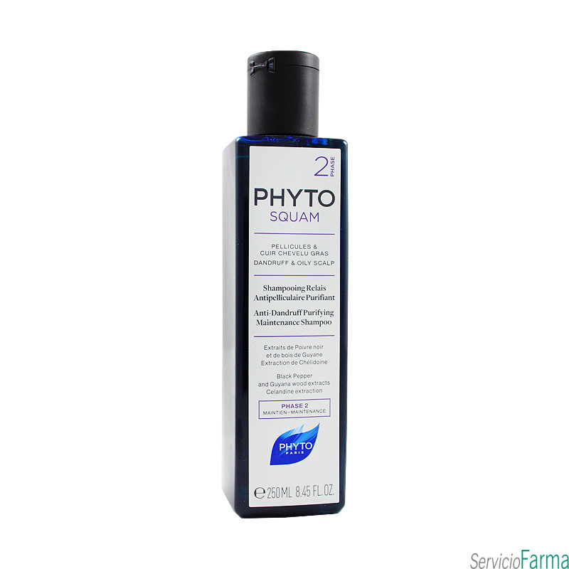 PhytoSquam Champú de mantenimiento anticaspa y purificante 250 ml