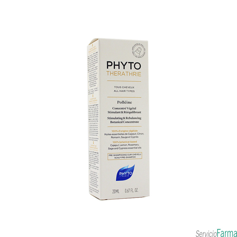 Phyto Therathrie Polleine Concentrado vegetal Prechampú estimulante y reequilibrante 20 ml