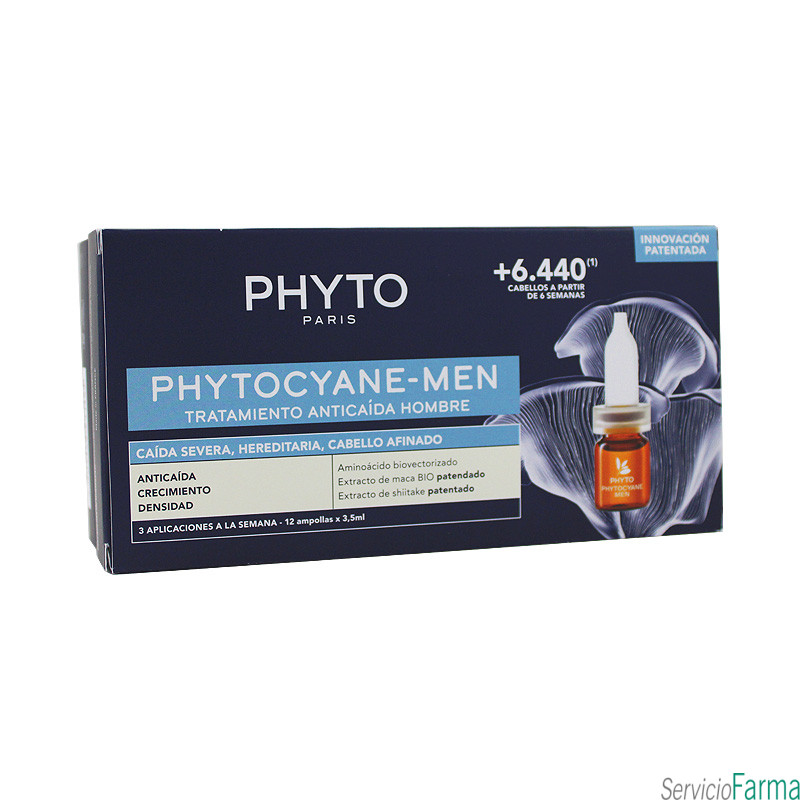 Phytocyane Tratamiento Anticaída HOMBRE 12 ampollas