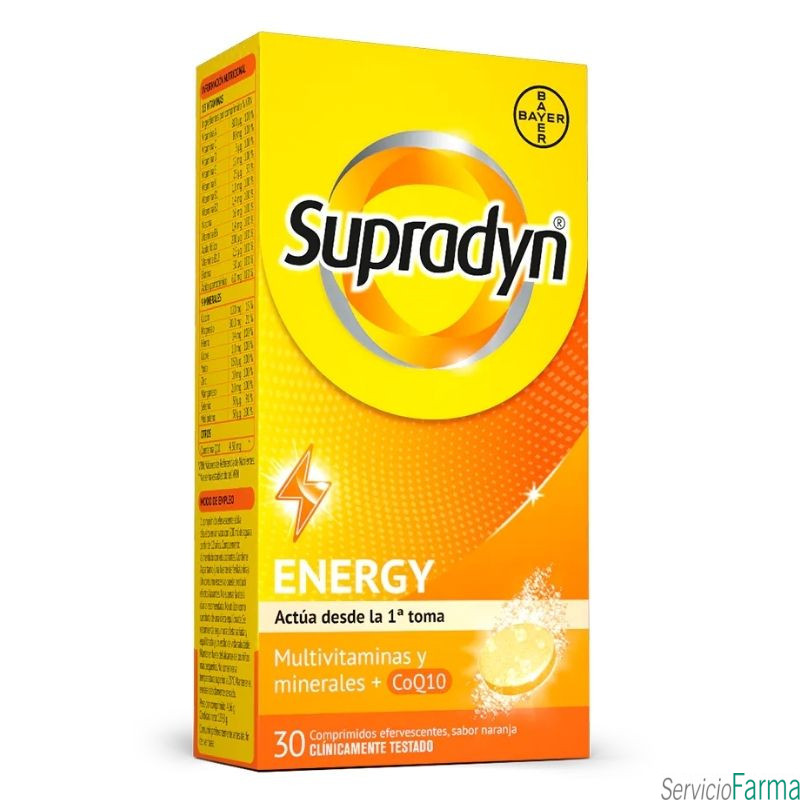 Supradyn Energy Multivitaminas 30 Comprimidos Efervescentes