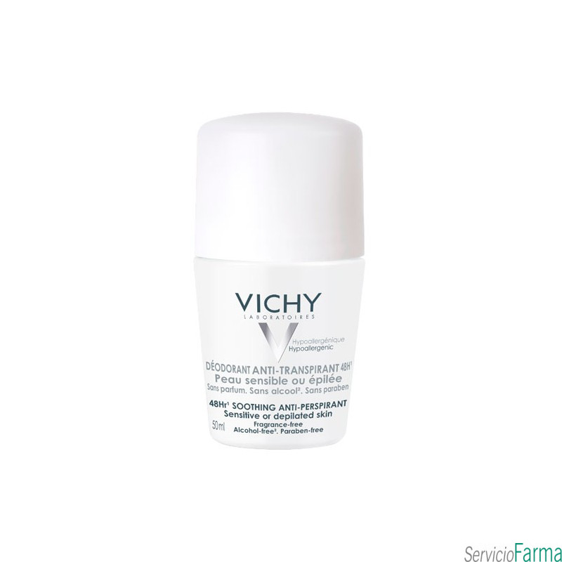 Vichy Desodorante Antitranspirante 48h Piel sensible o depilada 50 ml
