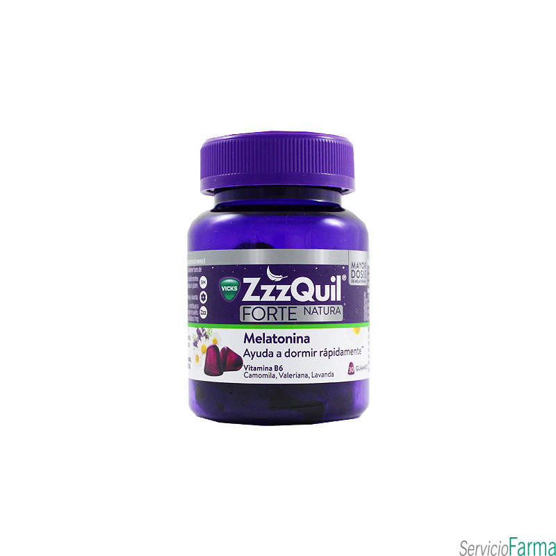 ZzzQuil Natura FORTE Sabor frutas del bosque 30 gummies