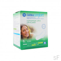 Farmaconfort Compresas SUPER Ultrafinas largas Algodón 8 uds