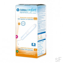 Tampones con aplicador Superplus 100% algodón - FarmaConfort (14 uds)