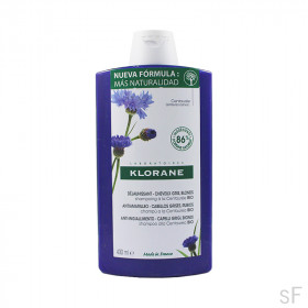 Klorane Champú Antiamarilleo Centaurea BIO Cabellos grises y rubios 400 ml