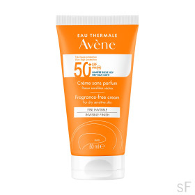 Avene Solar Crema Pieles secas SIN PERFUME SPF50+ 50 ml